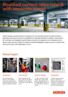 Residual current relay type B