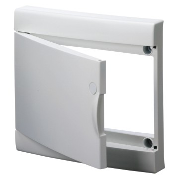 Geschlossene Tür mit Rahmen für die Fertigstellung der Modulverteiler französischer Standard ohne Tür Weiß RAL 9016 - IP40