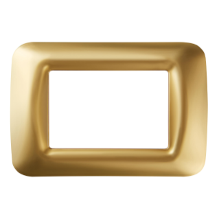 TOP SYSTEM PLATE - IN TECHNOPOLYMER GLOSS FINISH - 3 GANG - ANTIQUE GOLD - SYSTEM