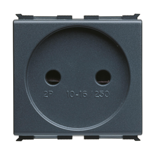 FRENCH STANDARD SOCKET-OUTLET 250V ac - 2P 16A - 2 MODULES - PLAYBUS