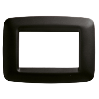 PLAYBUS YOUNG PLATE - IN TECHNOPOLYMER - SATIN FINISHING - 4 GANG - TONER BLACK - PLAYBUS
