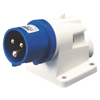 90° ANGLED SURFACE MOUNTING INLET - IP44 - 2P+E 32A 200-250V 50/60HZ - BLUE - 6H - SCREW WIRING