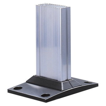 Rectangular base for support column of max. height 1300 mm