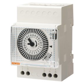 ANALOGUE TIME SWITCH - WEEKLY - 230V AC-110V DC - 1 CHANGEOVER - 3 MODULES