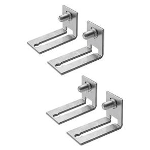 SET OF 4 REVERSIBLE SQUARES FOR FIXING BACK-MOUNTING PLATES OR UPRIGHTS FOR MODULAR EQUIPMENT