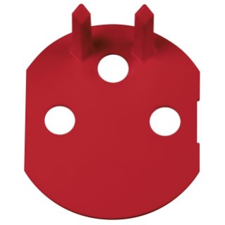 FRENCH SOCKET-OUTLET ACCESSORY, FOR DEDICATED LINES, WITH FRONT TIGHTENING TERMINALS - RED - CHORUS