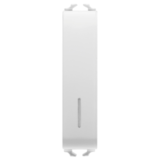 ONE-WAY SWITCH 1P 250V ac - 10AX ILLUMINABLE - WITH DIFFUSER - 1/2 MODULE - SATIN WHITE - CHORUS
