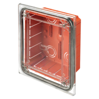 MODULAR JUNCTION AND CONNECTION BOX - FLUSH-MOUNTING - WATERTIGHT - DIMENSIONS 138X169X70 - WITH TRANSPARENT SHOCKPROOF LID - IP55