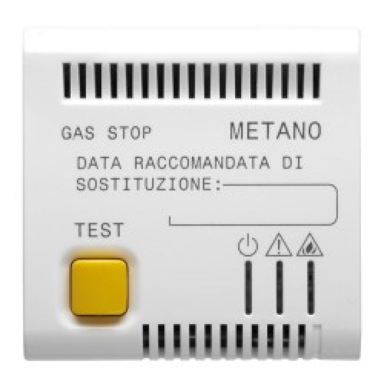 RIVELATORE GAS METANO - 12V ac/dc - 2 MODULI - BIANCO SATINATO - CHORUSMART