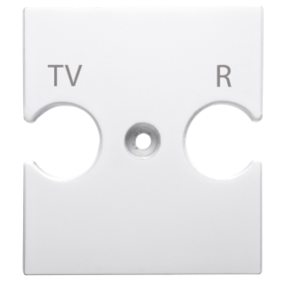 UNIVERSAL SUPPORT - COMBINED SOCKET OUTLET TV-R - GLOSSY WHITE - CHORUS