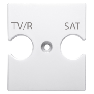 UNIVERSAL SUPPORT - COMBINED SOCKET OUTLET TV/R-SAT - GLOSSY WHITE - CHORUS