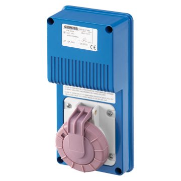 Vertical socket-outlets without bottom with safety transformer (SELV) 230/24V 50/60Hz  - IP67