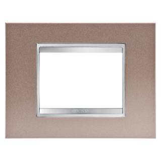 LUX PLATE - METAL - 3 MODULES - PEARLY BRONZE - CHORUS