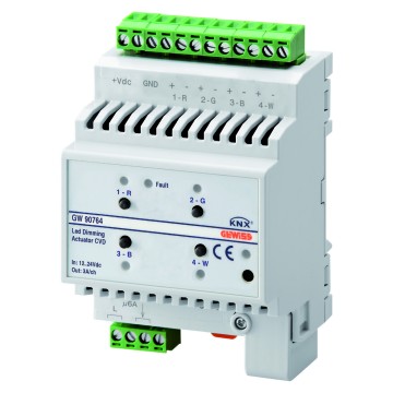 KNX dimmer actuator for LED loads - IP20 - DIN rail mounting