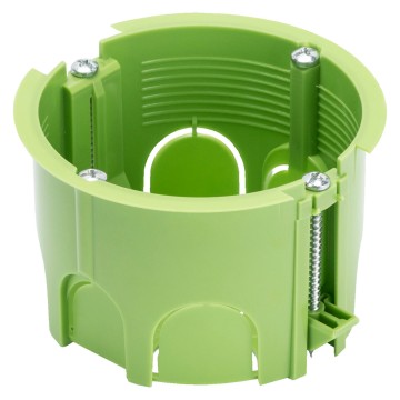 Flush-mounting round boxes ø65 with adjustable depth inserts