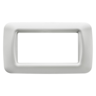TOP SYSTEM PLATE - IN TECHNOPOLYMER GLOSS FINISHING - 4 GANG - CLOUD WHITE - SYSTEM