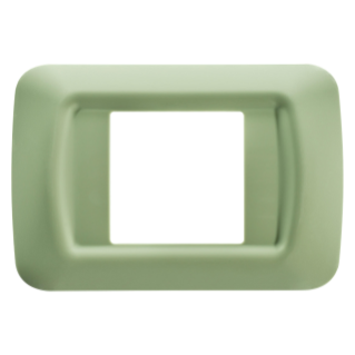 TOP SYSTEM PLATE - IN TECHNOPOLYMER GLOSS FINISHING - 2 GANG - VENETIAN GREEN - SYSTEM