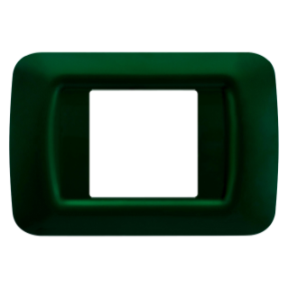 TOP SYSTEM PLATE - IN TECHNOPOLYMER GLOSS FINISHING - 2 GANG - RACING GREEN - SYSTEM