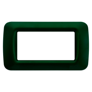 TOP SYSTEM PLATE - IN TECHNOPOLYMER GLOSS FINISHING - 4 GANG - RACING GREEN - SYSTEM