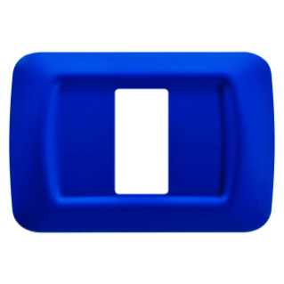 TOP SYSTEM PLATE - IN TECHNOPOLYMER GLOSS FINISHING - 1 GANG - JAZZ BLUE - SYSTEM