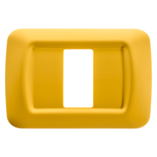 TOP SYSTEM PLATE - IN TECHNOPOLYMER GLOSS FINISHING - 1 GANG - CORN YELLOW - SYSTEM