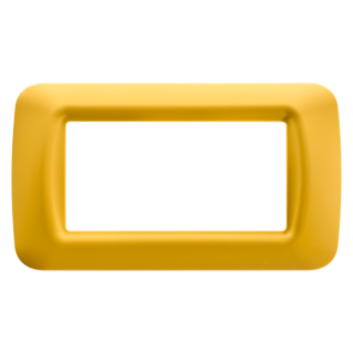 TOP SYSTEM PLATE - IN TECHNOPOLYMER GLOSS FINISHING - 4 GANG - CORN YELLOW - SYSTEM
