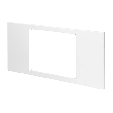 Panelen met vensters met metalen afwerking voor installatie van domotica, deurtelefoons&lt;BR>en videodeurtelefoons - wit RAL 9003