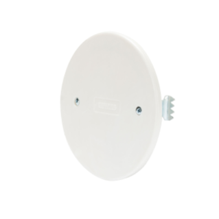 ROUND FLUSH MOUNTING BOX LID - Ø 85mm - WHITE - WITH EXPANSION