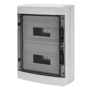 DISTRIBUTION BOARD WITH PANELS WITH WINDOW AND EXTRACTABLE FRAME - PRE- ARRANGED FOR TERMINAL BLOCK - (12X2) 24M IP65
