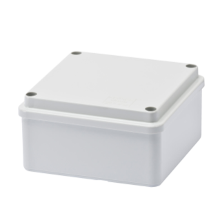 BOX FOR JUNCTIONS AND FOR ELECTRIC AND ELECTRONIC EQUIPMENT - WITH BLANK PLAIN LID - IP56 - INTERNAL DIMENSIONS 100X100X50 - WITH SMOOTH WALLS