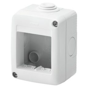 PROTECTED ENCLOSURE FOR SYSTEM DEVICES - 2 GANG - RAL 7035 GREY - IP40