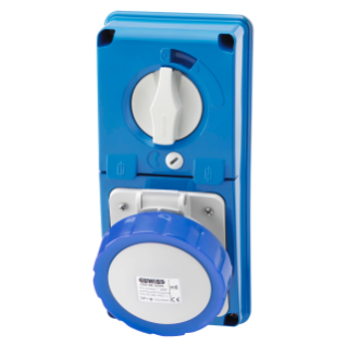 VERTICAL FIXED INTERLOCKED SOCKET OUTLET - WITHOUT BOTTOM - WITH FUSE-HOLDER BASE - 3P+N+E 32A 200-250V - 50/60HZ 9H - IP67
