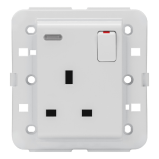 SWITCHED SOCKET-OUTLET - BRITISH STANDARD - 2P+E 13 A - BACKLIT - WHITE - CHORUS