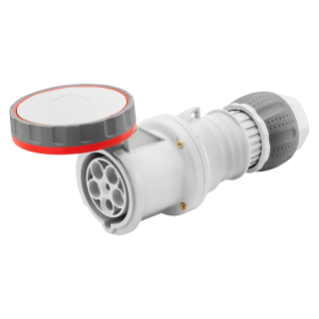 STRAIGHT CONNECTOR HP - IP66/IP67/IP68/IP69 - 3P+E 125A 380-415V 50/60HZ - RED - 6H - MANTLE TERMINAL