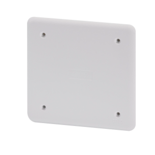HIGH RESISTANCE SHOCKPROOF PLAIN LID - FOR PT/PT DIN AND PT DIN GREEN WALL BOXES - 92X92 - IP40 - WHITE RAL9016