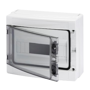 Gehäuse vorgerüstet für die Aufnahme von Klemmleisten Transparente Rauchglastür - Glatte Wände - IP65
