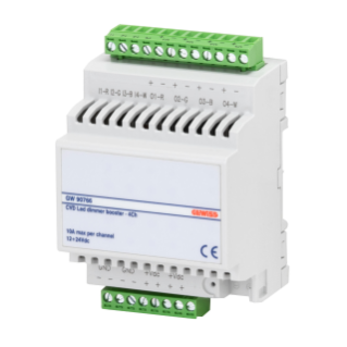BOOSTER FOR CVD LED DIMMER ACTUATORS - 4x10A - IP20 - 4 MODULES - DIN RAIL MOUNTING