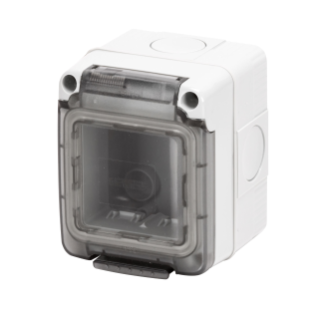 WATERTIGHT ENCLOSURE FOR SYSTEM DEVICES - 2 GANG - GREY RAL 7035 - IP65