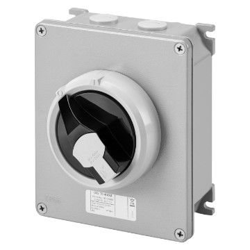 Surface-mounting isolator - control version with lockable black/grey knob - IP66