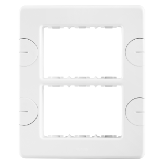 COMPACT PLATE - SELF-SUPPORTING - 6 GANG (3+3 OVERLAPPING) - CLOUD WHITE - SYSTEM