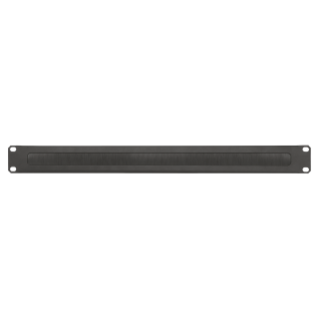 19'' CABLE MANAGEMENT PANEL - WITH BRUSHES - 1U - BLACK