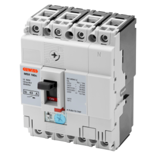 MSX 160c - COMPACT MOULDED CASE CIRCUIT BREAKERS - ADJUSTABLE THERMAL AND FIXED MAGNETIC RELEASE - 16KA 3P+N 80A 525V
