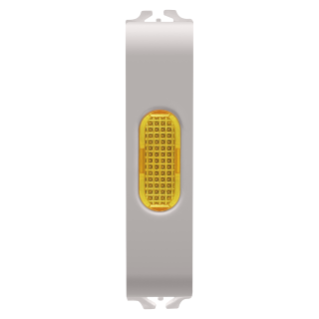 SINGLE INDICATOR LAMP - AMBER - 1/2 MODULE - NATURAL SATIN BEIGE - CHORUS