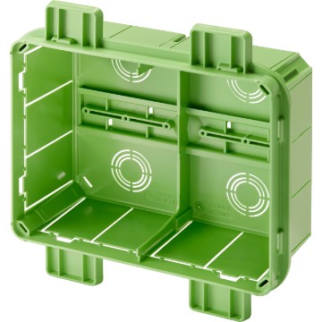 Flush-mounting Green Wall back boxes for Antibacterial shockproof lids - For brick wall