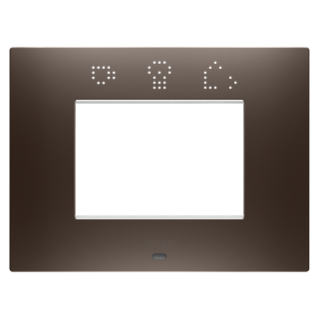 EGO SMART PLATE - IN PAINTED TECHNOPOLYMER - 3 MODULES - BROWN SHADE - CHORUSMART