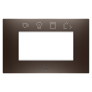 EGO SMART PLATE - IN PAINTED TECHNOPOLYMER - 4 MODULES - BROWN SHADE - CHORUSMART
