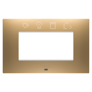 EGO SMART PLATE - IN PAINTED TECHNOPOLYMER - 4 MODULES - GOLD - CHORUSMART