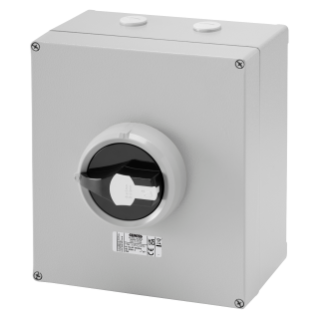 ROTARY ISOLATOR SWITCH - HP - SURFACE-MOUNTING - COMMAND - METAL BOX - 25A 8P - LOCKABLE BLACK KNOB - IP66