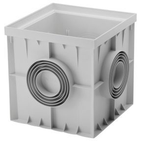 SQUARE ACCES CHAMBER 200X200X200 - FLAT SEMI-PIERCED BASE FOR BOOSTING