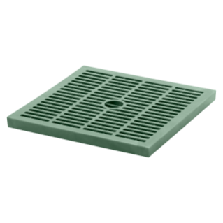 HIGH RESISTANCE GRIDDED COVER - GREEN - FOR SQUARE ACCES CHAMBER 550X550X520